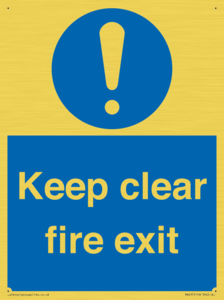 Keep Clear Fire Exit
